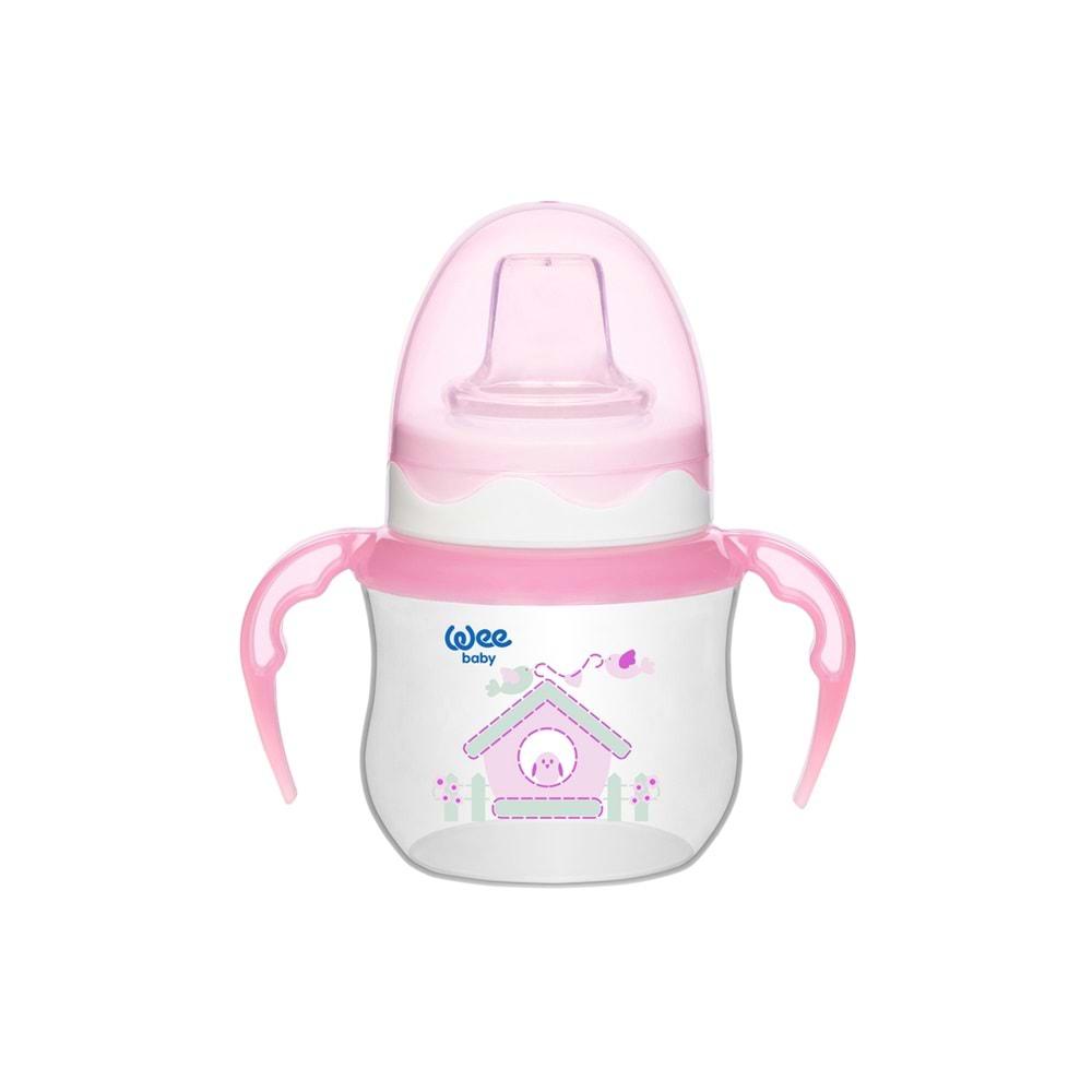 Wee Baby Akıtmaz Kulplu PP Bardak 125ML (Antikolik) (Kod:753) - Pembe