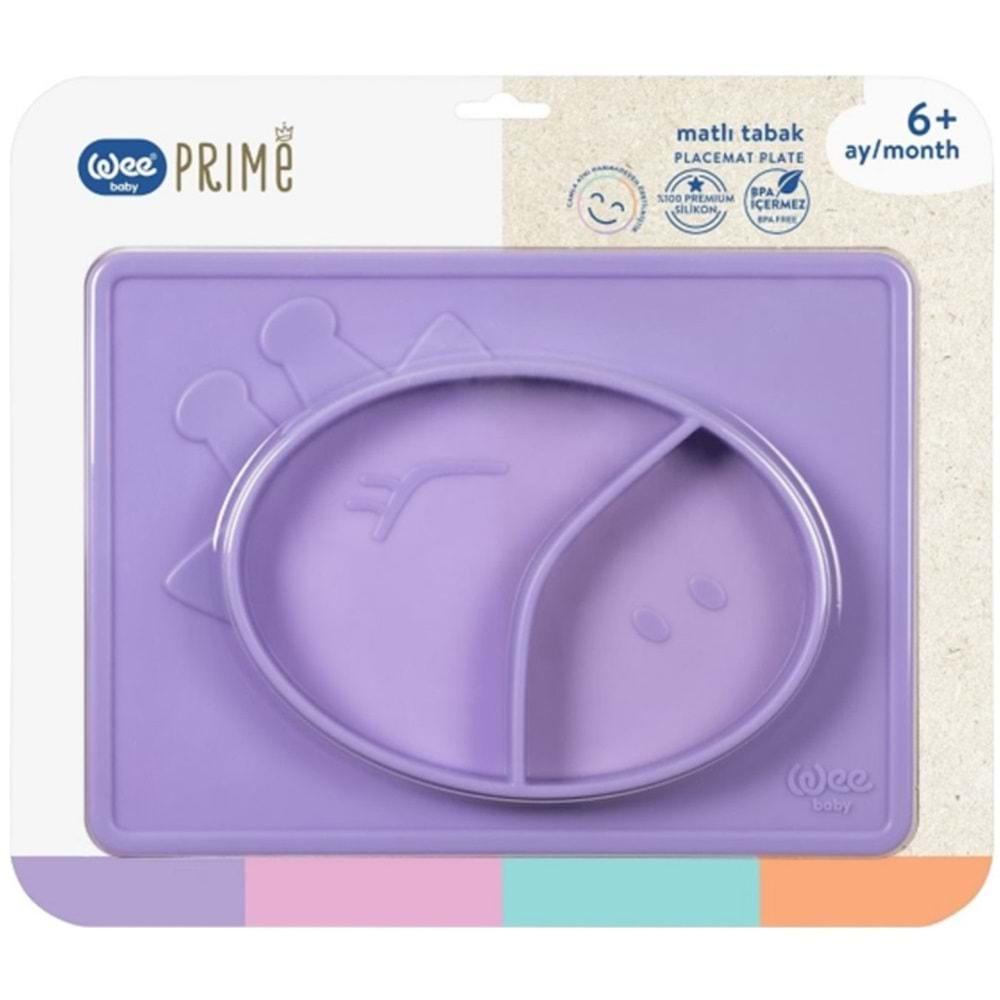 Wee Baby Prime Matlı Tabak (Kod:925) - Mor