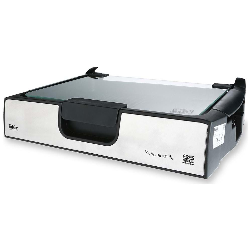 Fakir Cookwell Cam Kapaklı Dumansız Elektrikli Mangal Izgara Barbekü 2000 W + 1 Adet Cam Kapak