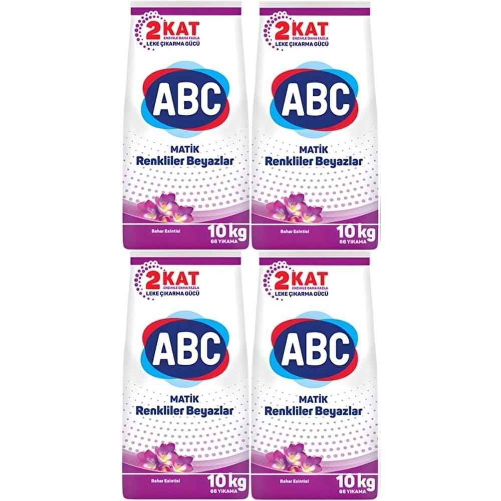 Abc Matik Toz Çamaşır Deterjanı 40Kg (4PK*10KG) Bahar Esintisi/Renkliler Beyazlar