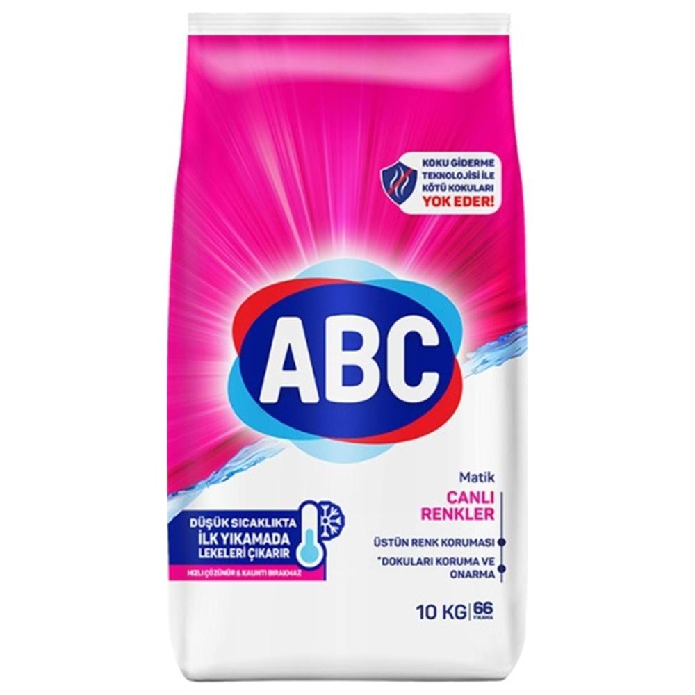 Abc Matik Toz Çamaşır Deterjanı 20KG (2PK*10KG) Karma Set Klasik & Canlı Renkler (132 Yıkama)