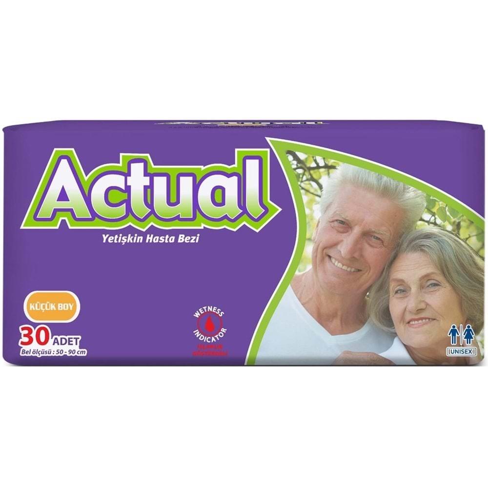 Actual Yetişkin Hasta Bezi Bel Bantlı S-Small Küçük 120 Adet (4PK*30)