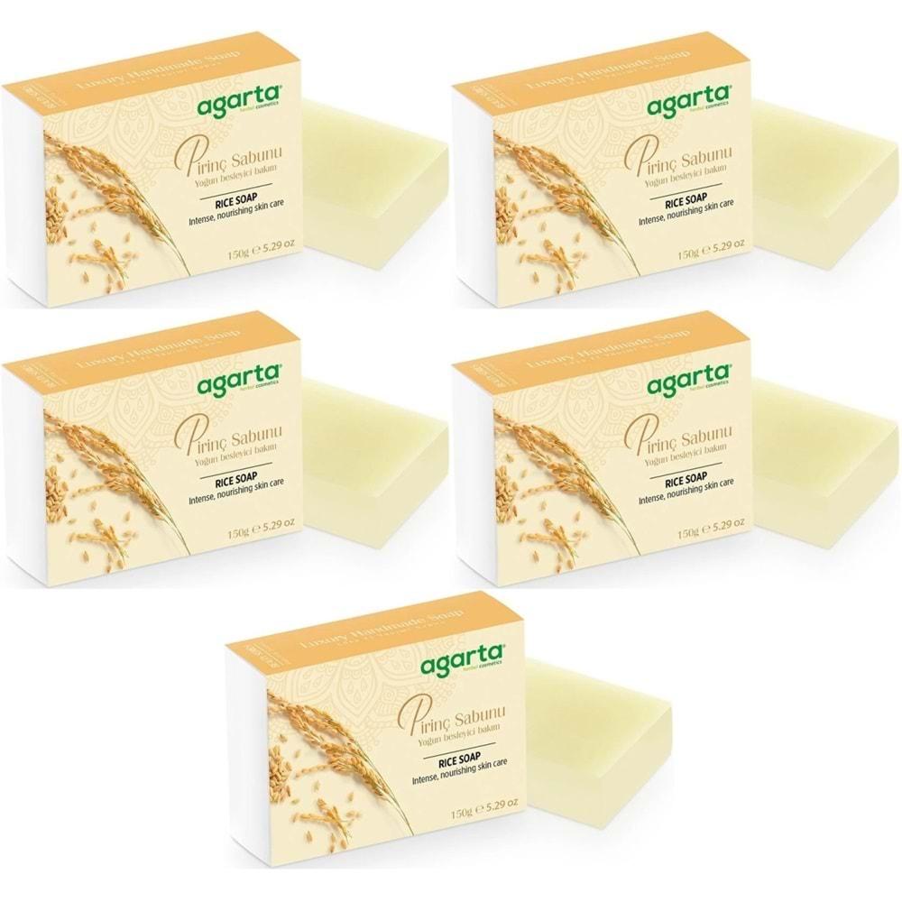 Agarta El Yapımı Doğal Sabun 150GR Pirinç (5 Li Set)