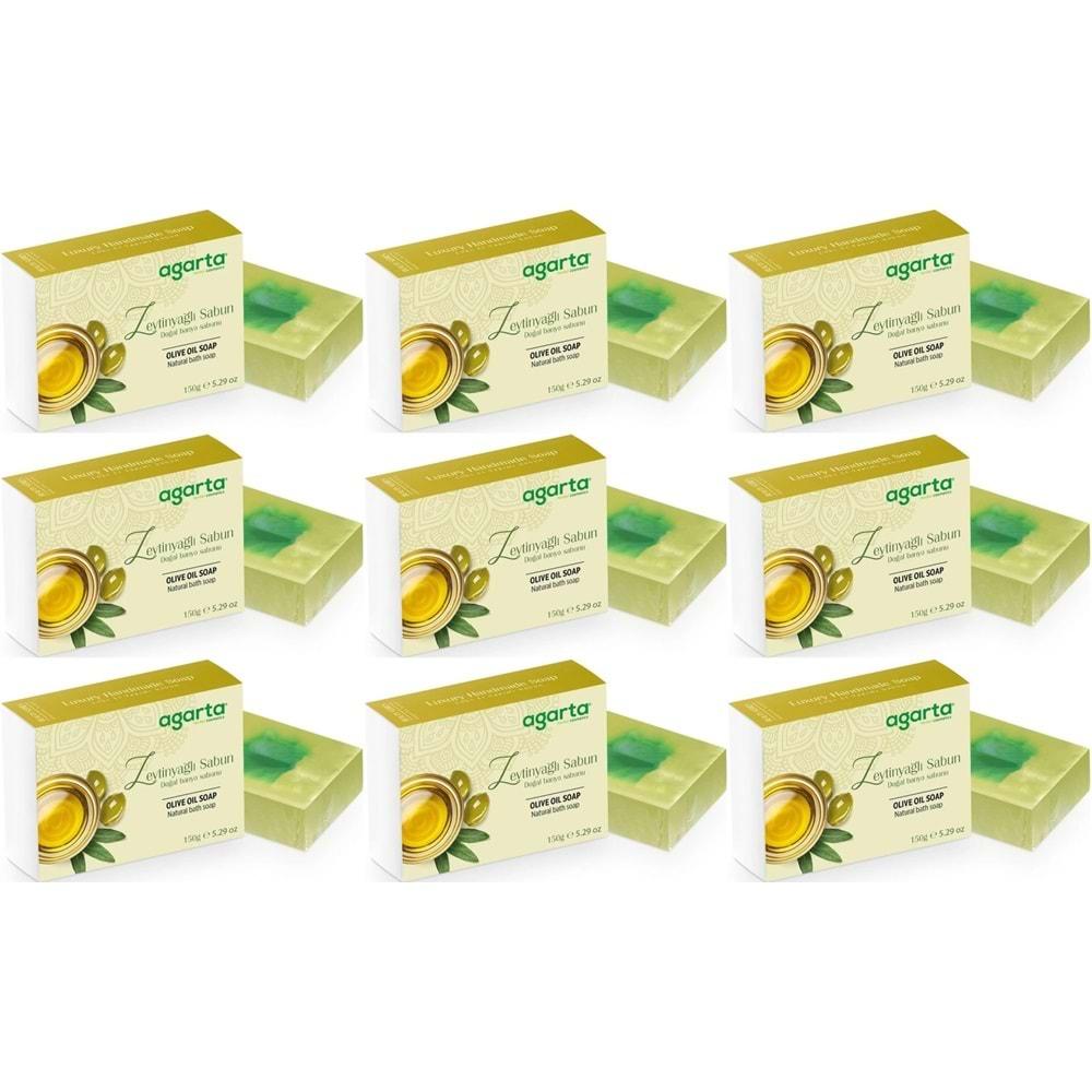 Agarta El Yapımı Doğal Sabun 150GR Zeytinyağlı (9 Lu Set)