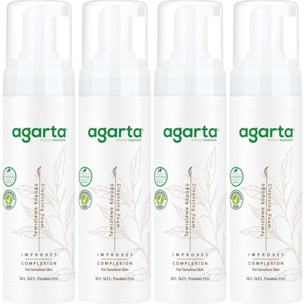 Agarta Doğal Yüz Temizleme Köpüğü 225ML (4 Lü Set)