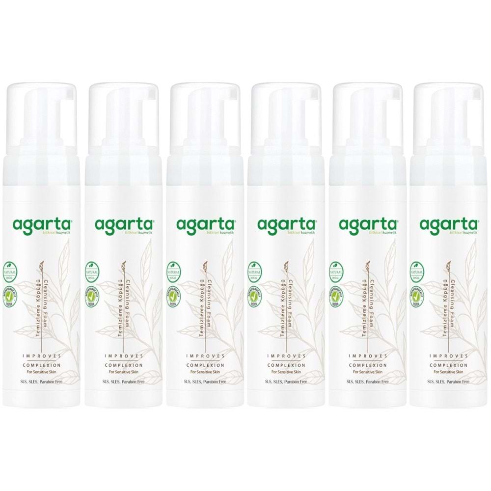 Agarta Doğal Yüz Temizleme Köpüğü 225ML (6 Lı Set)