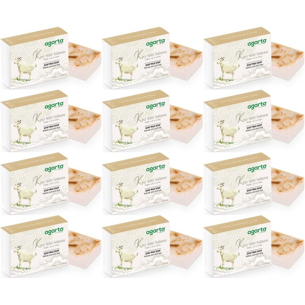 Agarta El Yapımı Doğal Sabun 150GR Keçi Sütü (12 Li Set)