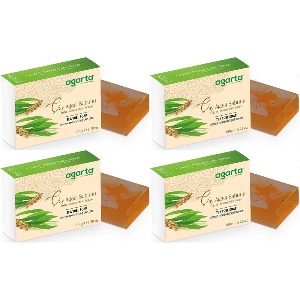 Agarta El Yapımı Doğal Sabun 150GR Çay Ağacı (4 Lü Set)