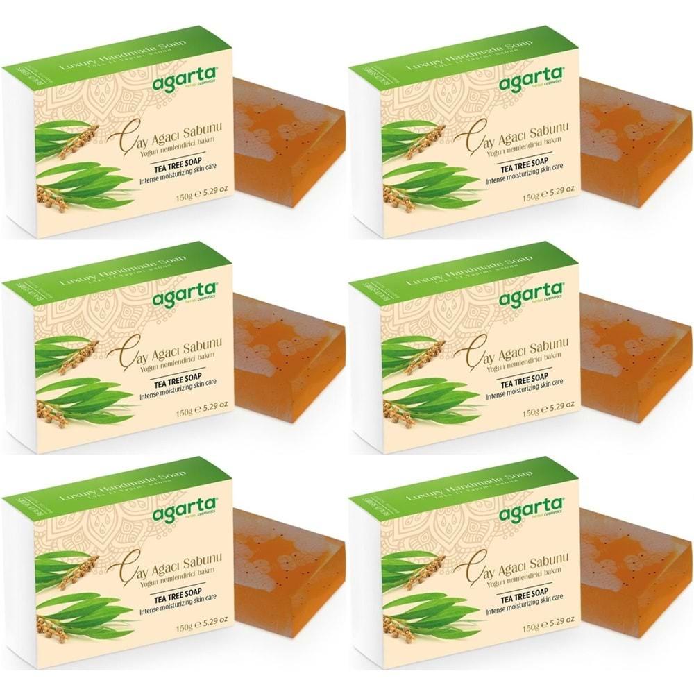 Agarta El Yapımı Doğal Sabun 150GR Çay Ağacı (6 Lı Set)