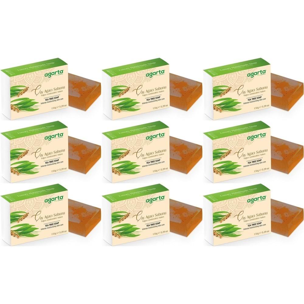 Agarta El Yapımı Doğal Sabun 150GR Çay Ağacı (9 Lu Set)