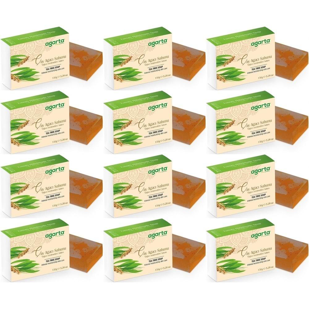 Agarta El Yapımı Doğal Sabun 150GR Çay Ağacı (12 Li Set)