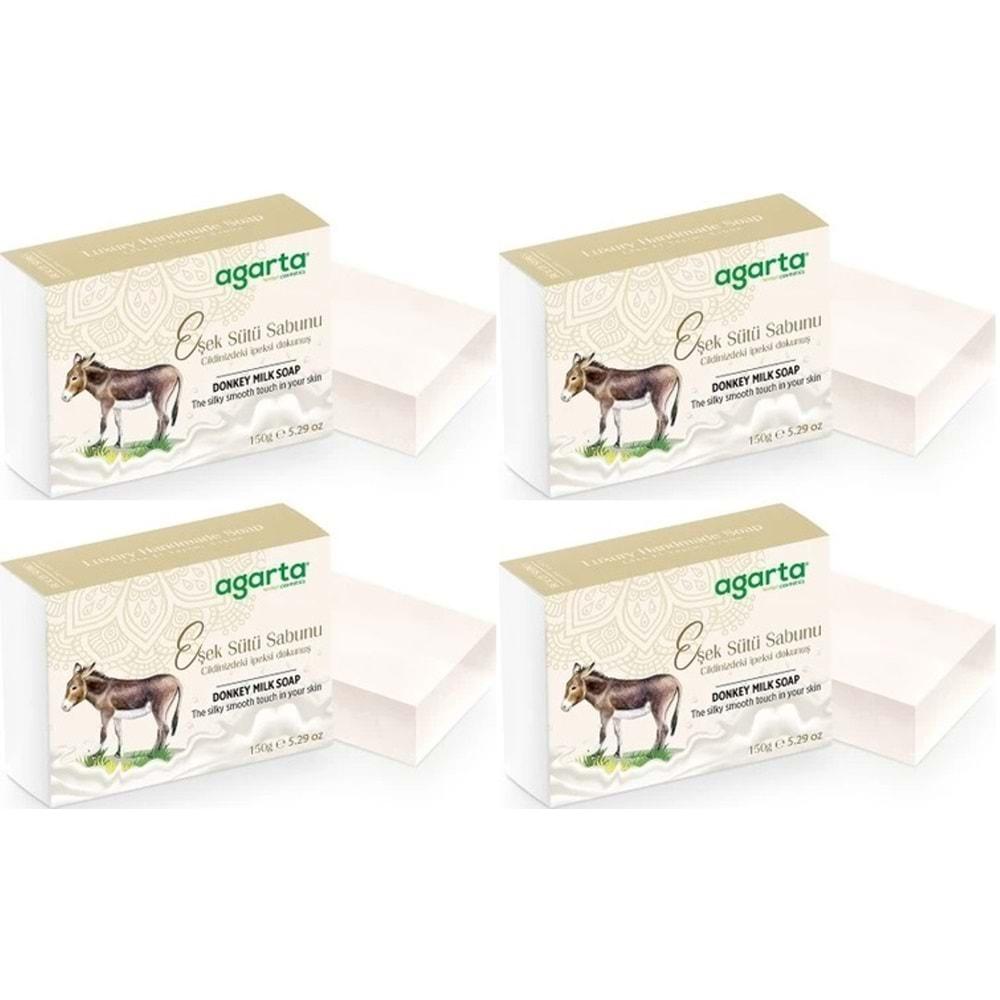 Agarta El Yapımı Doğal Sabun 150GR Eşek Sütü (4 Lü Set)