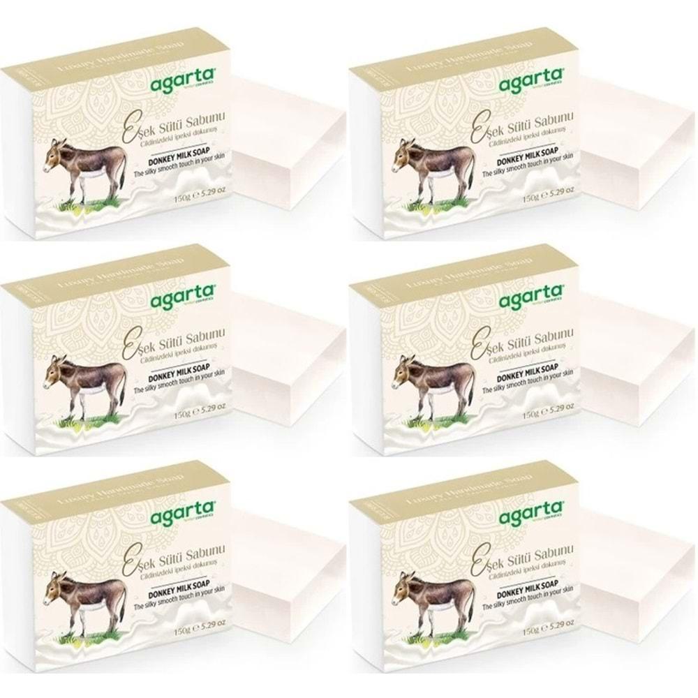 Agarta El Yapımı Doğal Sabun 150GR Eşek Sütü (6 Lı Set)