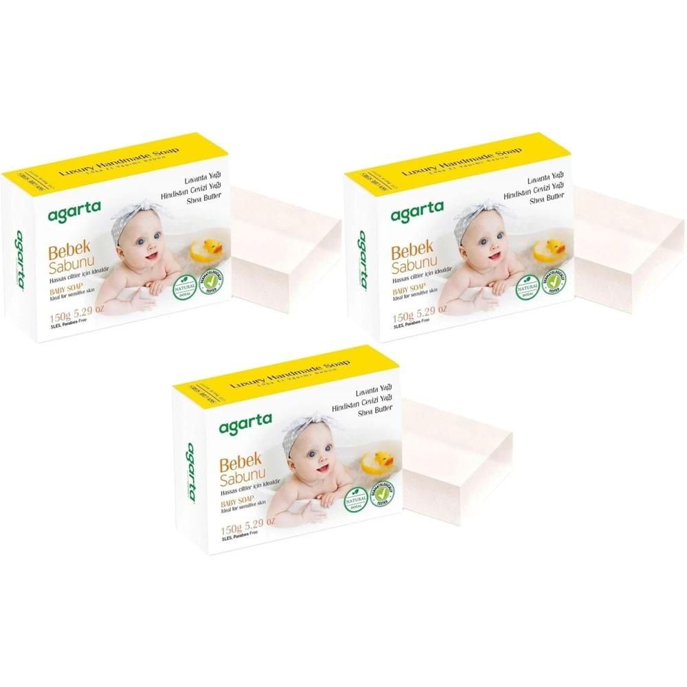 Agarta El Yapımı Doğal Sabun 150GR Bebek (3 Lü Set)