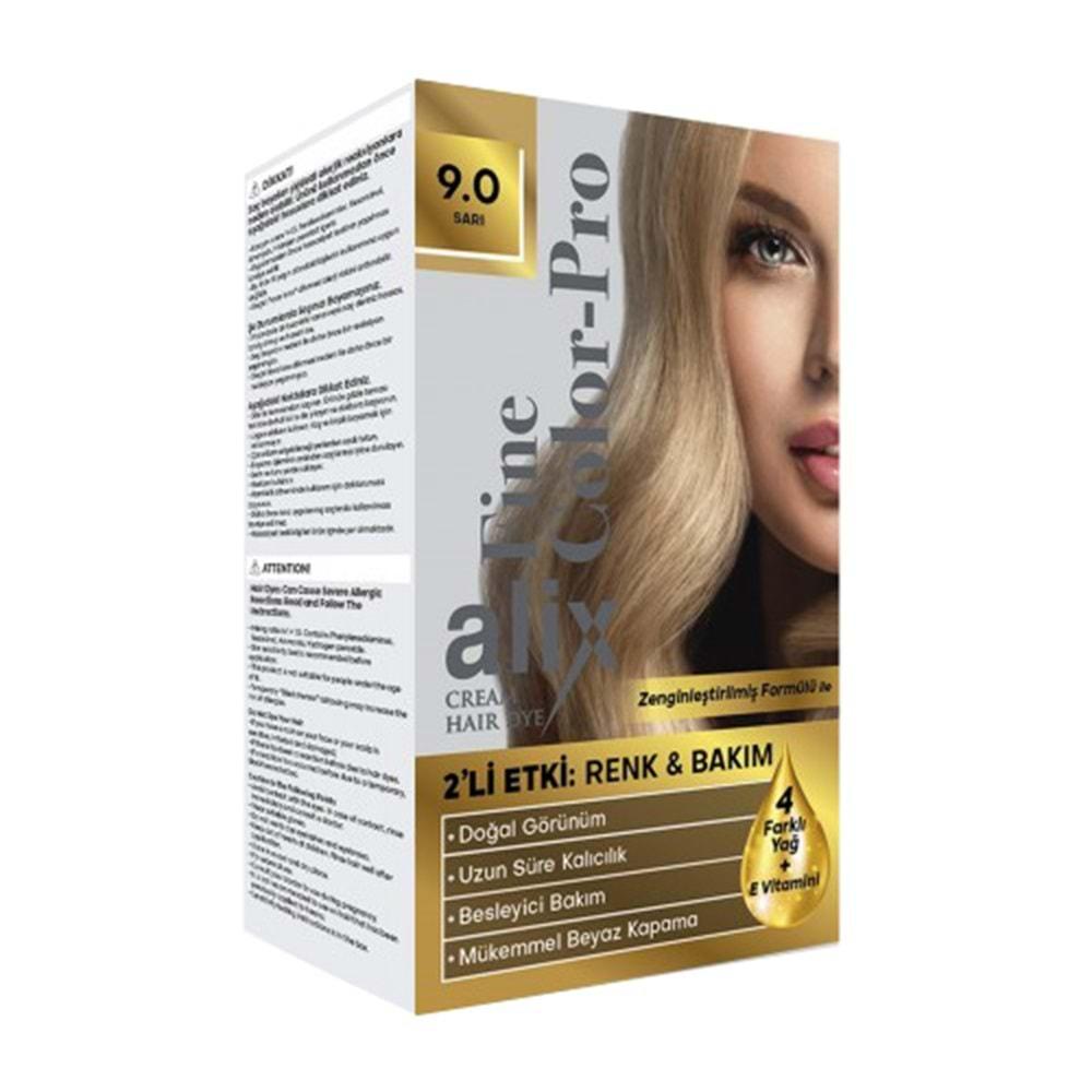 Alix 50ML Kit Saç Boyası 9.0 Sarı (5 Li Set)