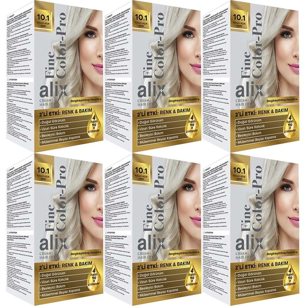 Alix 50ML Kit Saç Boyası 10.1 Küllü Açık Sarı (6 Lı Set)