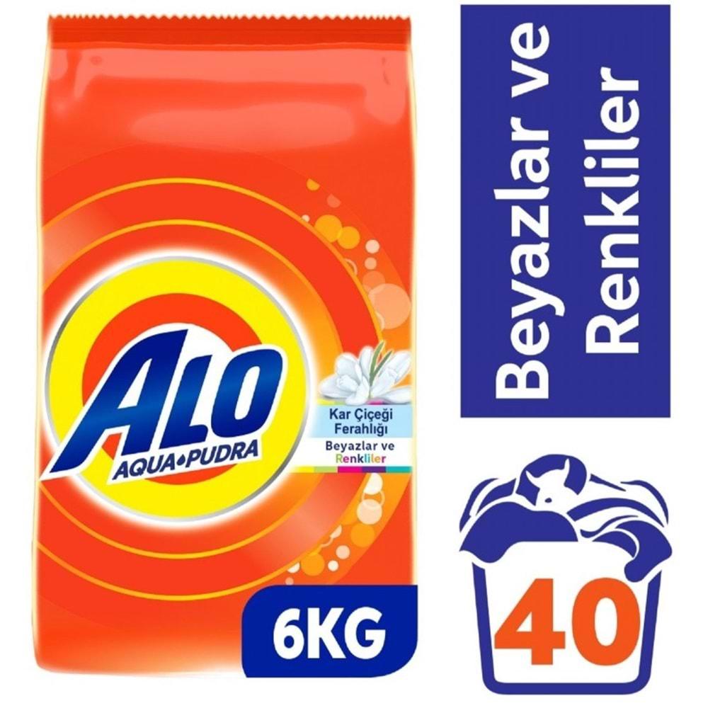Alo Matik Toz Çamaşır Deterjanı 12KG Kar Çiçeği Ferahlğı / Renkliler ve Beyazlar (2PK*6KG) (80 Yıkama)