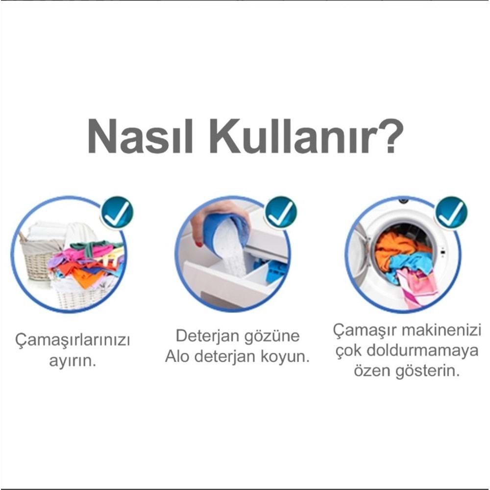 Alo Matik Toz Çamaşır Deterjanı 18KG Kar Çiçeği Ferahlğı / Renkliler ve Beyazlar (3PK*6KG) (120 Yıkama)