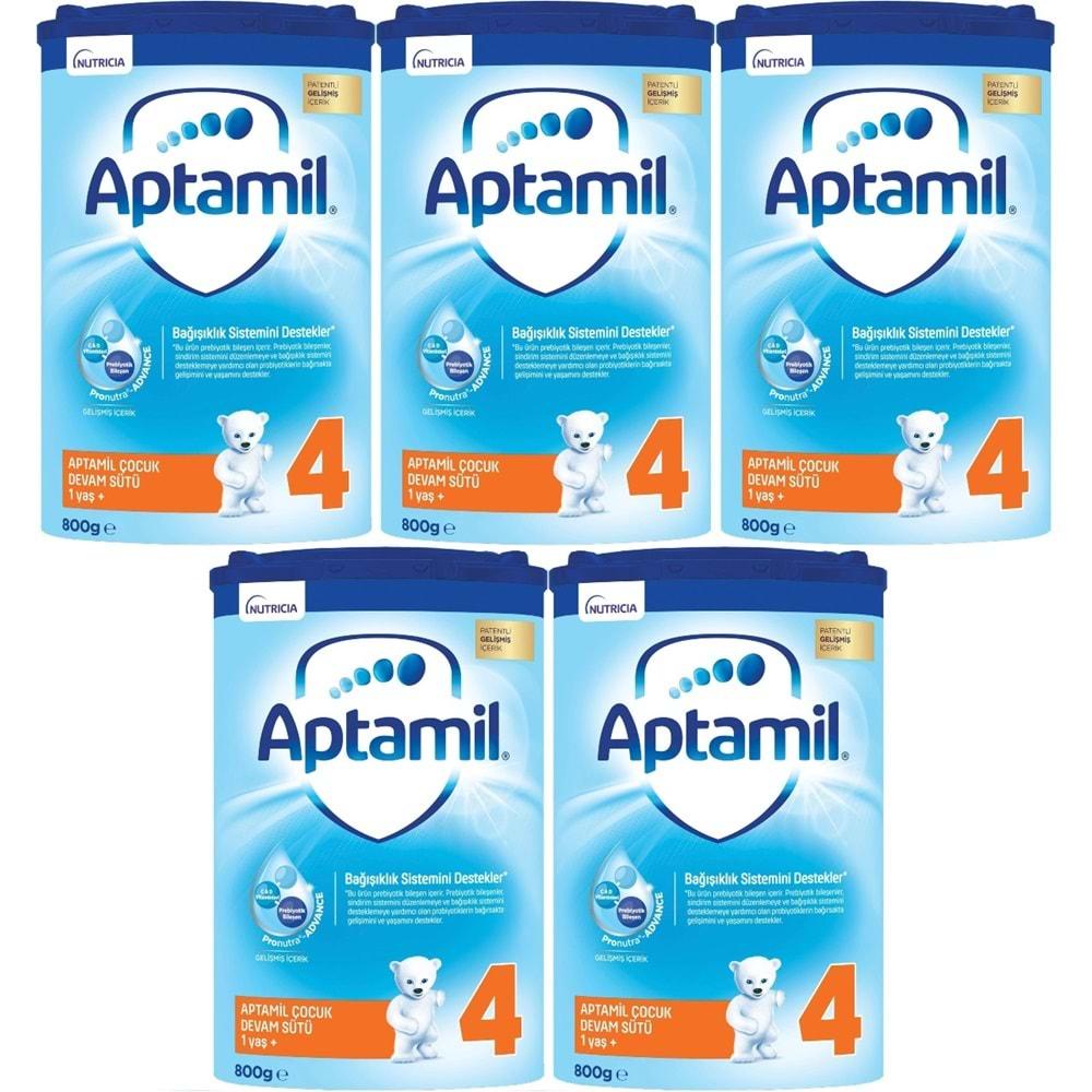 Nutrıcıa Aptamil 800GR Devam Sütü No:4 (1 Yaş ve Üzeri) (5 Li Set)