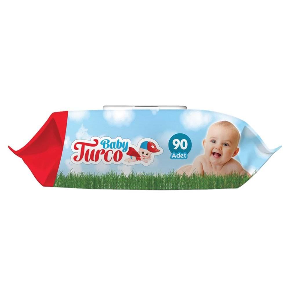 Baby Turco Islak Havlu Mendil 90 Yaprak Karma 36 Lı Set (Klasik-Beyaz Sabun) Plastik Kapaklı