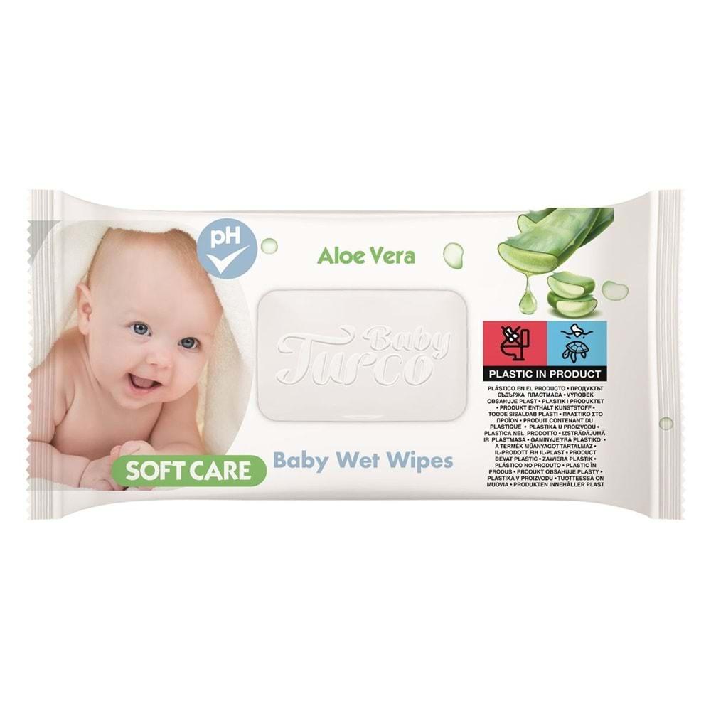 Baby Turco Islak Havlu Mendil Soft Care Aloe Vera 90 Yaprak (30 Lu Set) (10PK*3) 2700 Yaprak