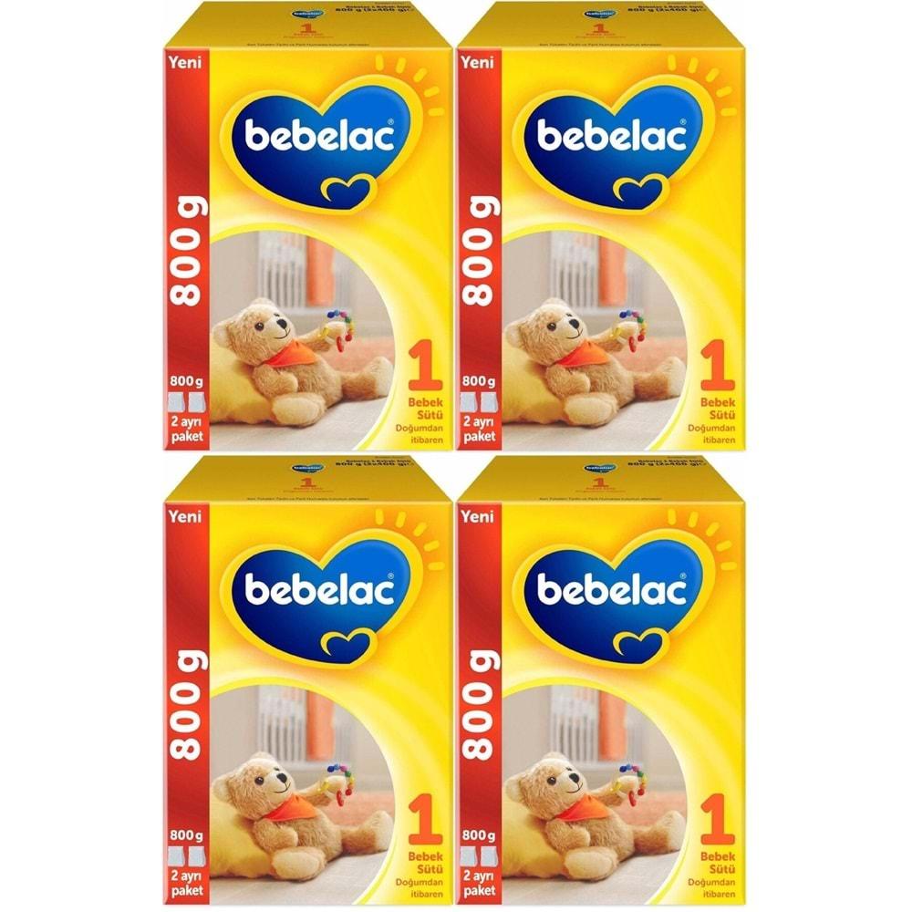 Bebelac 800GR Bebek Sütü No:1 (0-6 Ay) Doğumdan İtibaren (4 Lü Set)