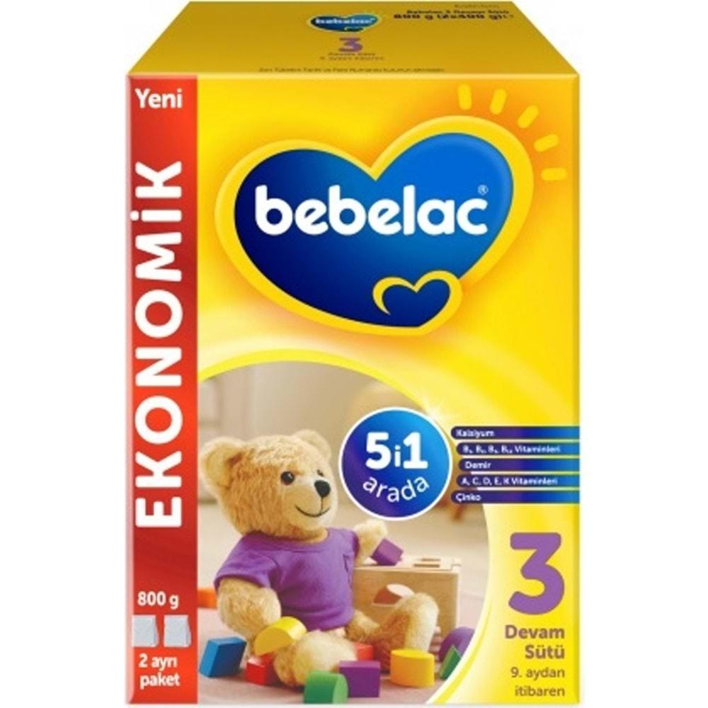 Bebelac 800GR No:3 Devam Sütü (9-12 Ay) (4 Lü Set)