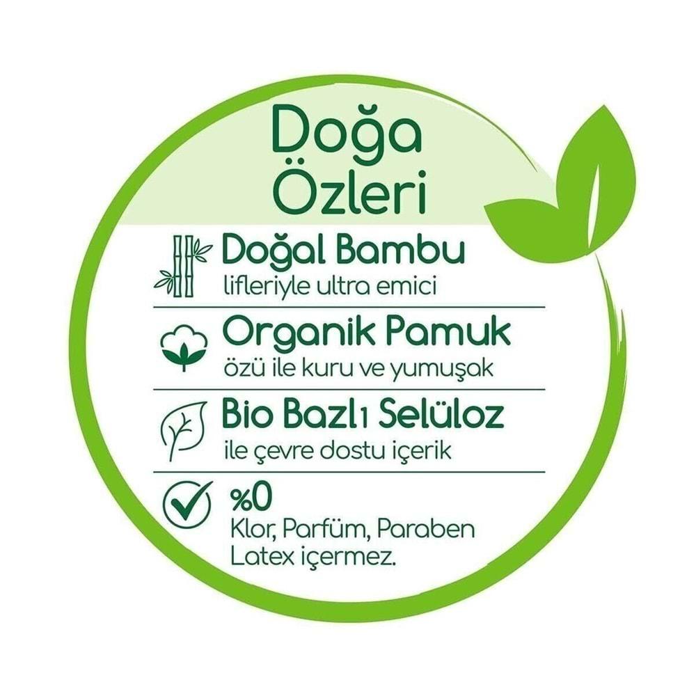 Bebem Bebek Bezi Natural Jumbo Mega Pk Beden:1 (2-5Kg) Yenidoğan 200 Adet