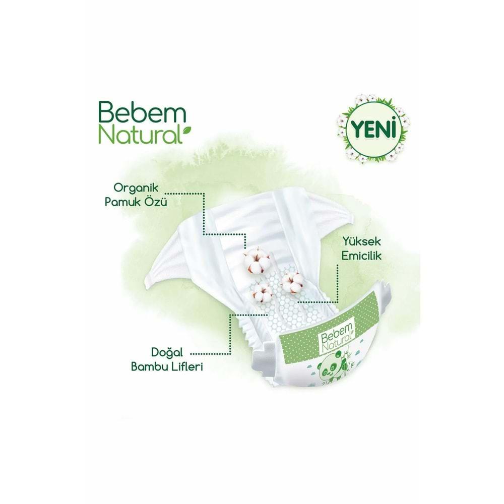 Bebem Bebek Bezi Natural Beden:6 (15+Kg) Extra Large 256 Adet Avantaj Ultra Fırsat Pk