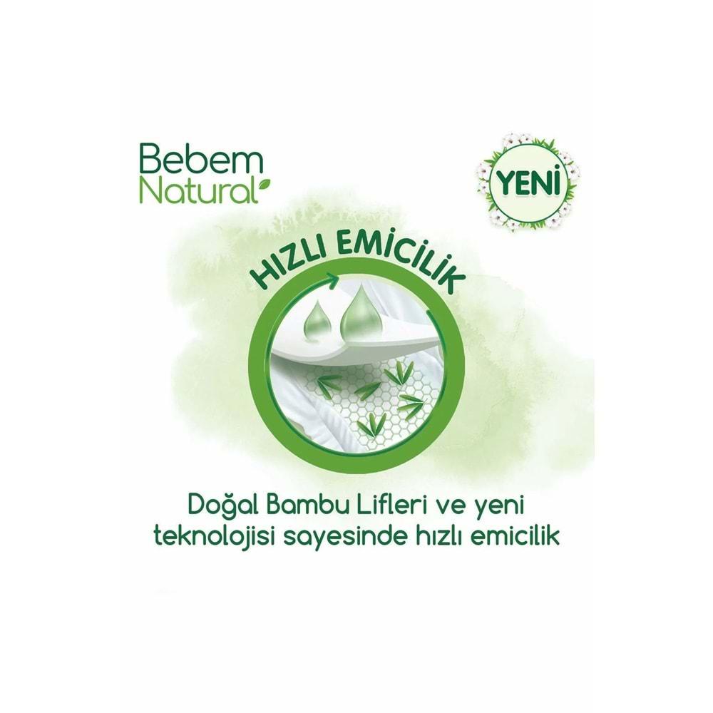 Bebem Bebek Bezi Natural Beden:6 (15+Kg) Extra Large 256 Adet Avantaj Ultra Fırsat Pk