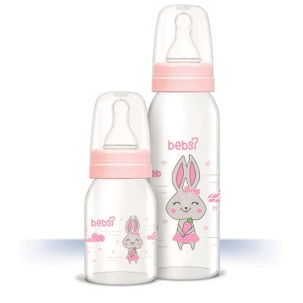 Bebsi Cam Biberon Seti Pembe (250ML+125ML) (2 Li Set)