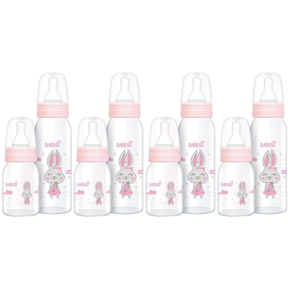 Bebsi Cam Biberon Seti Pembe (250ML+125ML) (4 Lü Set)