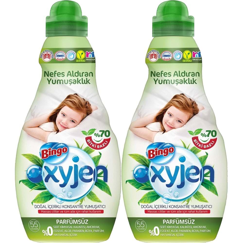 Bingo Oxjyen Yumuşatıcı Konsantre 1320ML Parfümsüz (2 Li Set) (110 Yıkama)