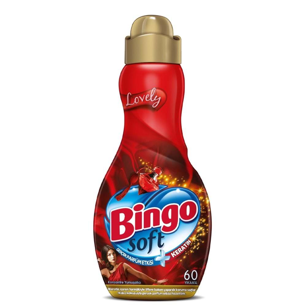 Bingo Soft Çamaşır Yumuşatıcı Konsantre 1440ML Lovely (9 Lu Set)