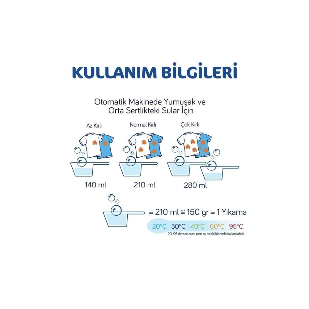 Bingo Toz Çamaşır Deterjanı 24KG Oxyjen Doğal İçerikli Parfümsüz (6PK*4KG) (156 Yıkama)