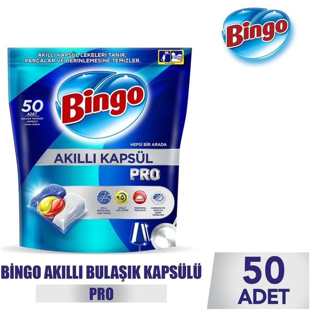 Bingo Akıllı Kapsül Pro Bulaşık Makinesi Deterjanı Tableti 200 Adet Limon Kokulu (4PK*50)