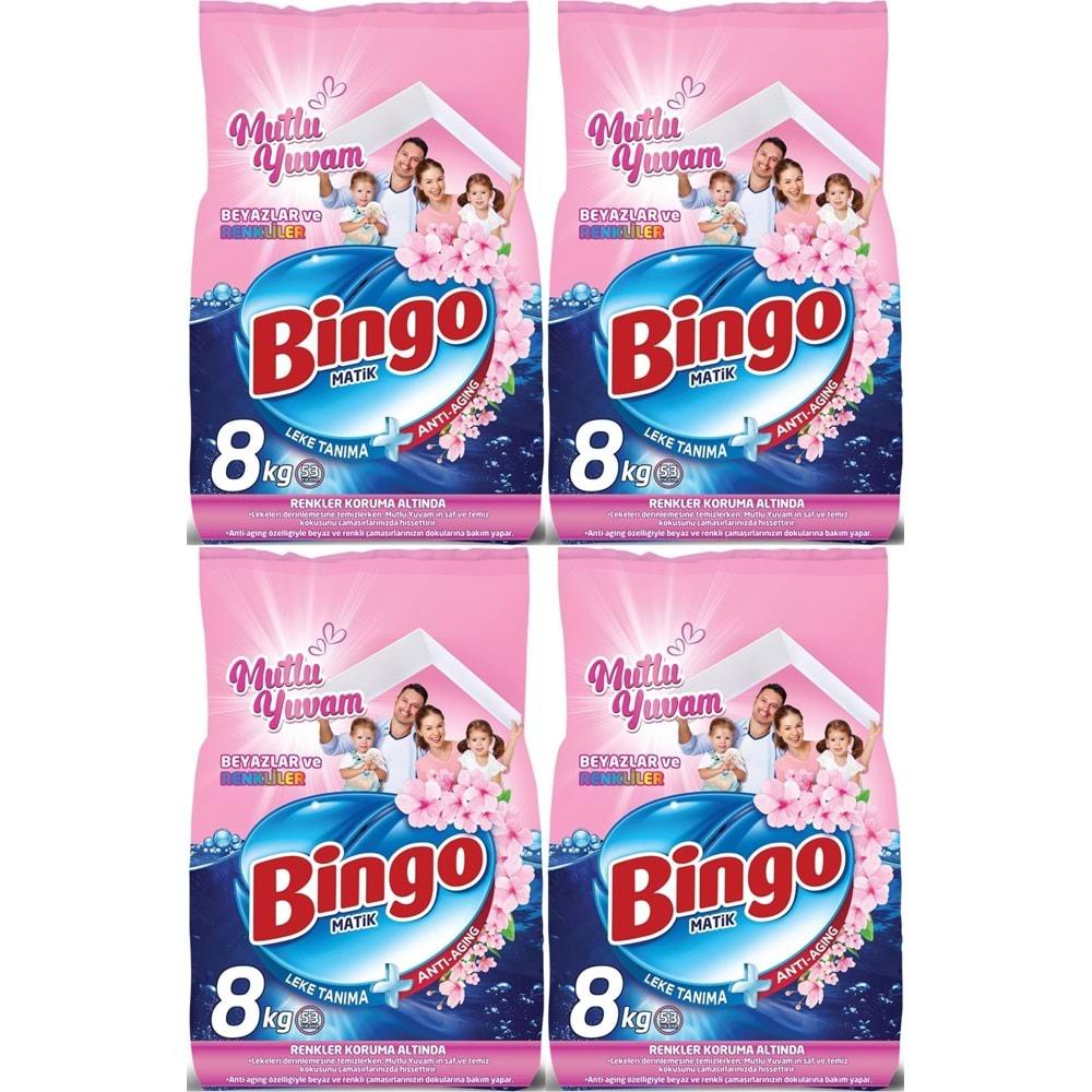 Bingo Matik Toz Çamaşır Deterjanı 32KG Beyazlar ve Renkliler 212 Yıkama (Mutlu Yuvam)