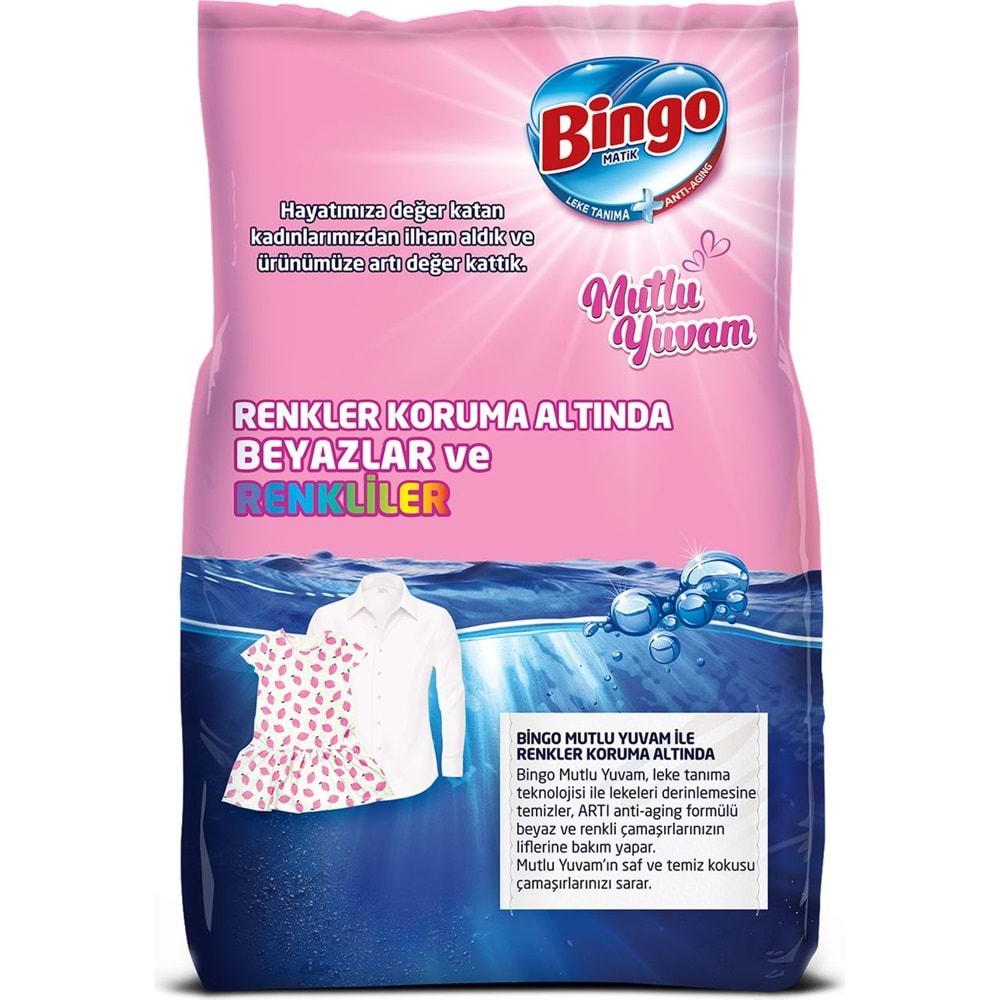 Bingo Matik Toz Çamaşır Deterjanı 32KG Beyazlar ve Renkliler 212 Yıkama (Mutlu Yuvam)