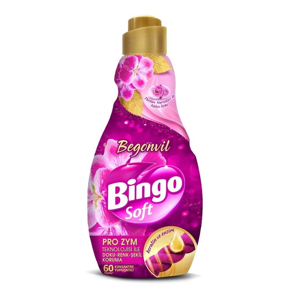 Bingo Soft Çamaşır Yumuşatıcı Konsantre 1440ML Begonvil (2 Li Set)