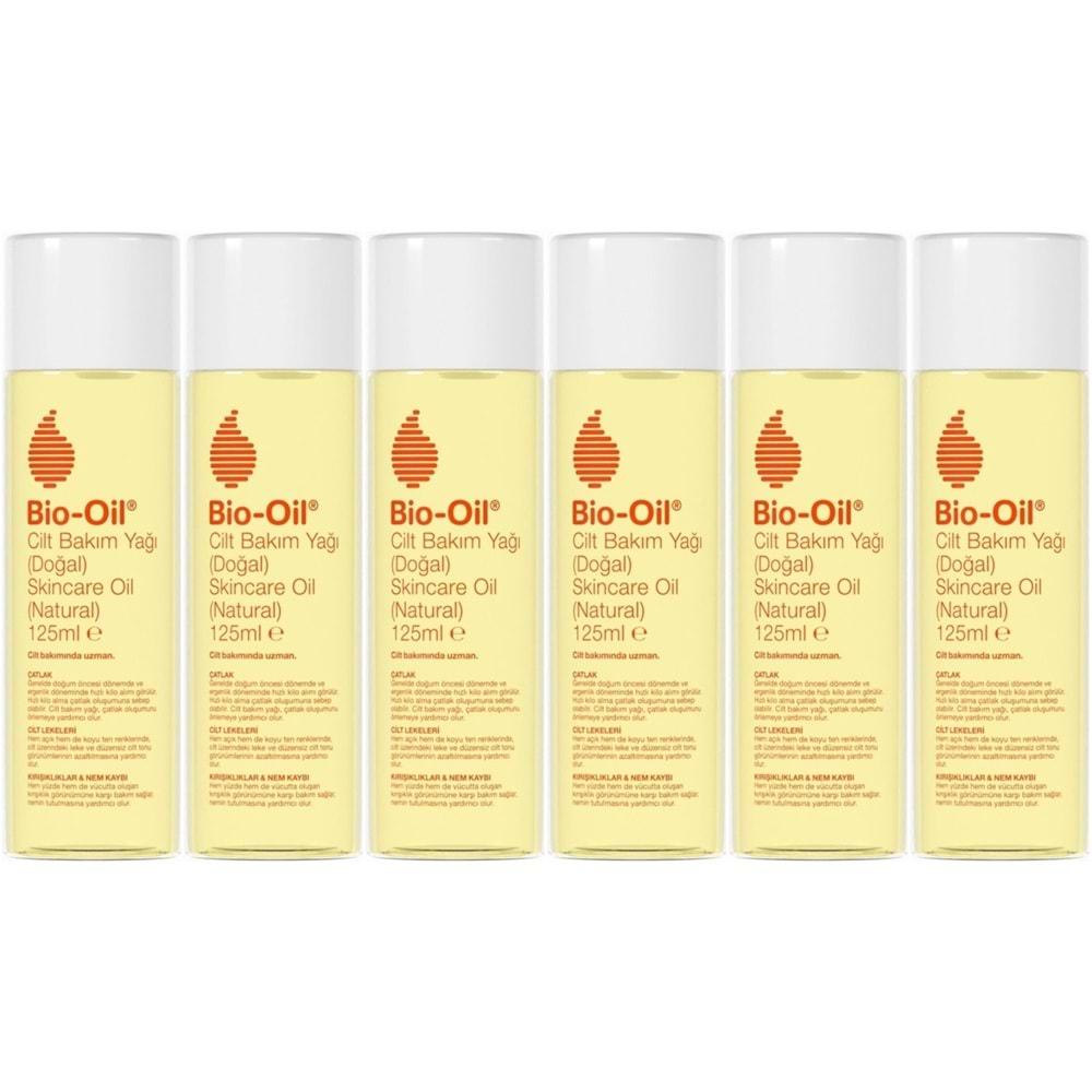Bio-Oil %100 Natural Çatlak & Leke Karşıtı Nemlendirici Doğal Cilt Bakım Yağı 125ML (6 Lı Set)