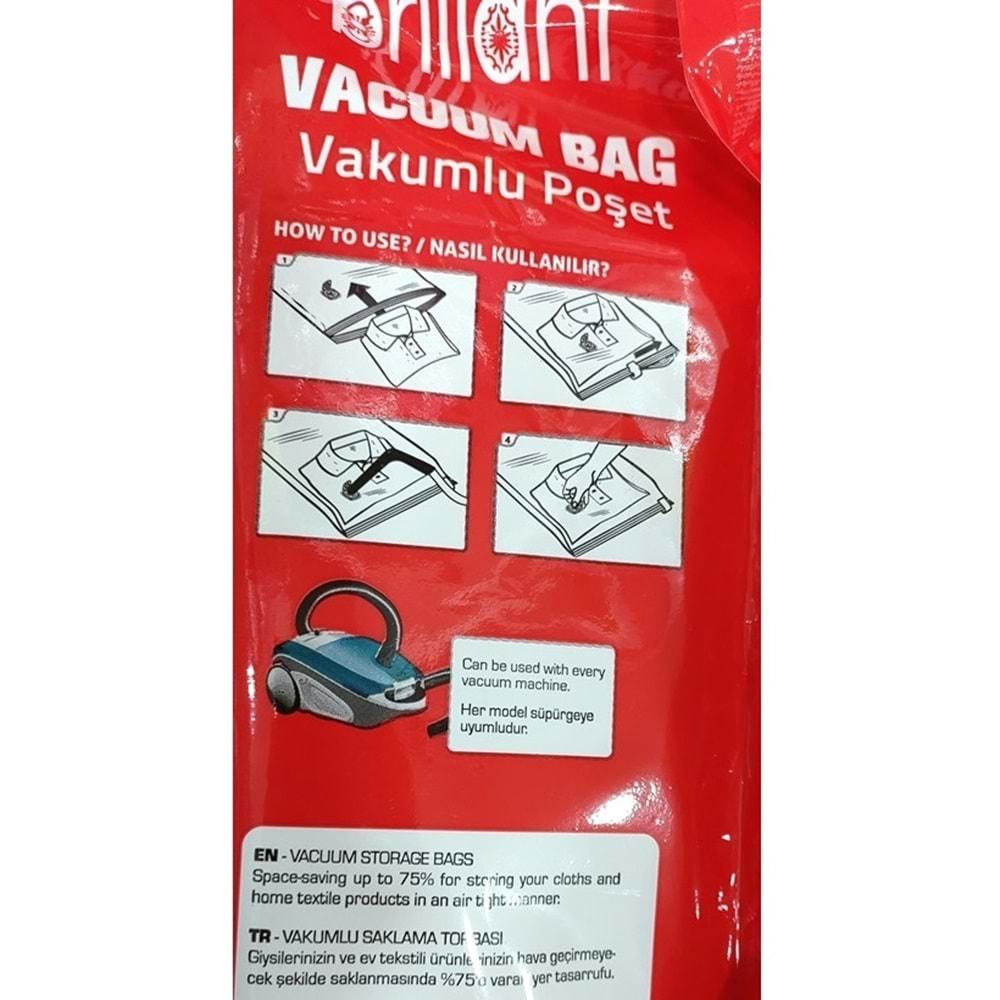 Brillant Vakumlu Poşet/Hurç 80*100CM XXLarge (İç Adet 1) (6 Lı Set)