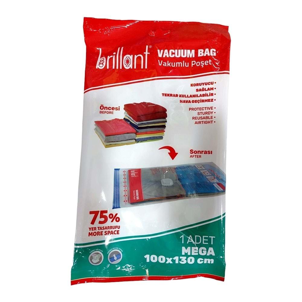 Brillant Vakumlu Poşet/Hurç 100*130CM Mega (İç Adet 1) (4 Lü Set)