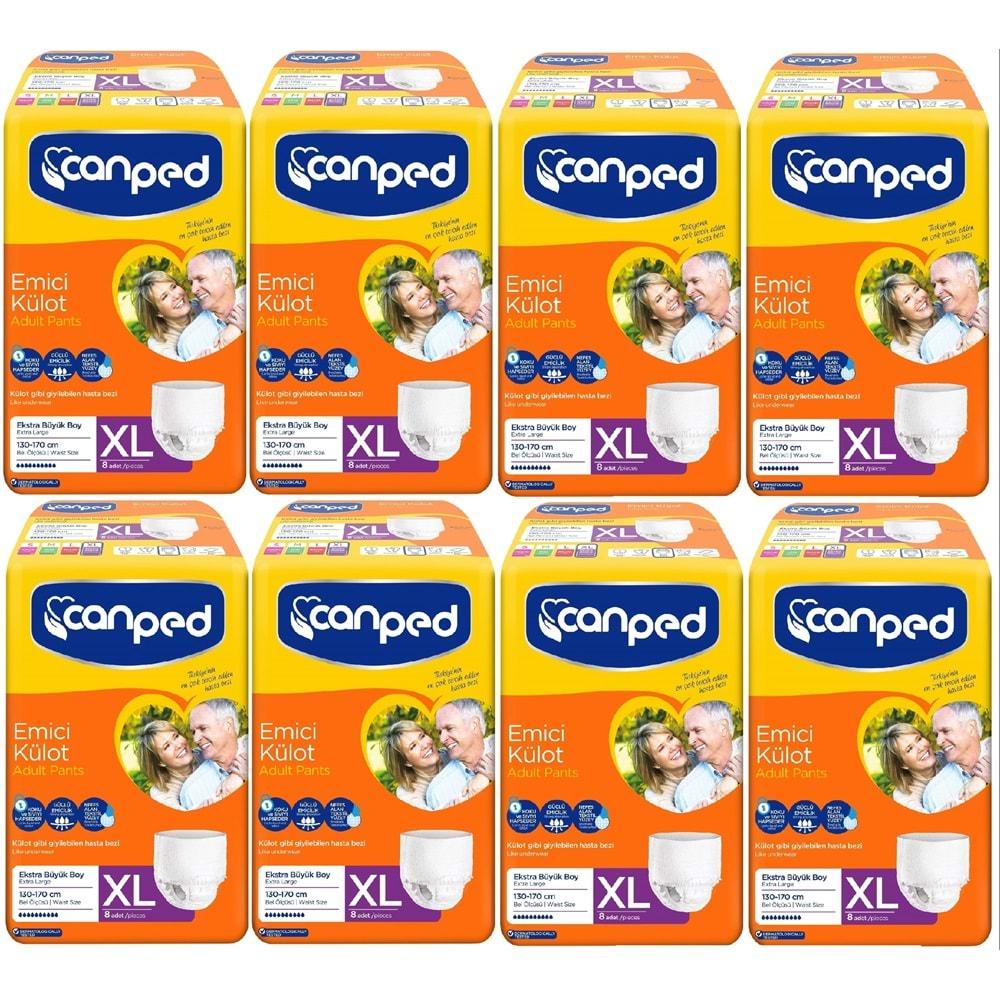 Canped Emici Külot Hasta Bezi Xl Extra Large 64 Adet (8Pk*8)