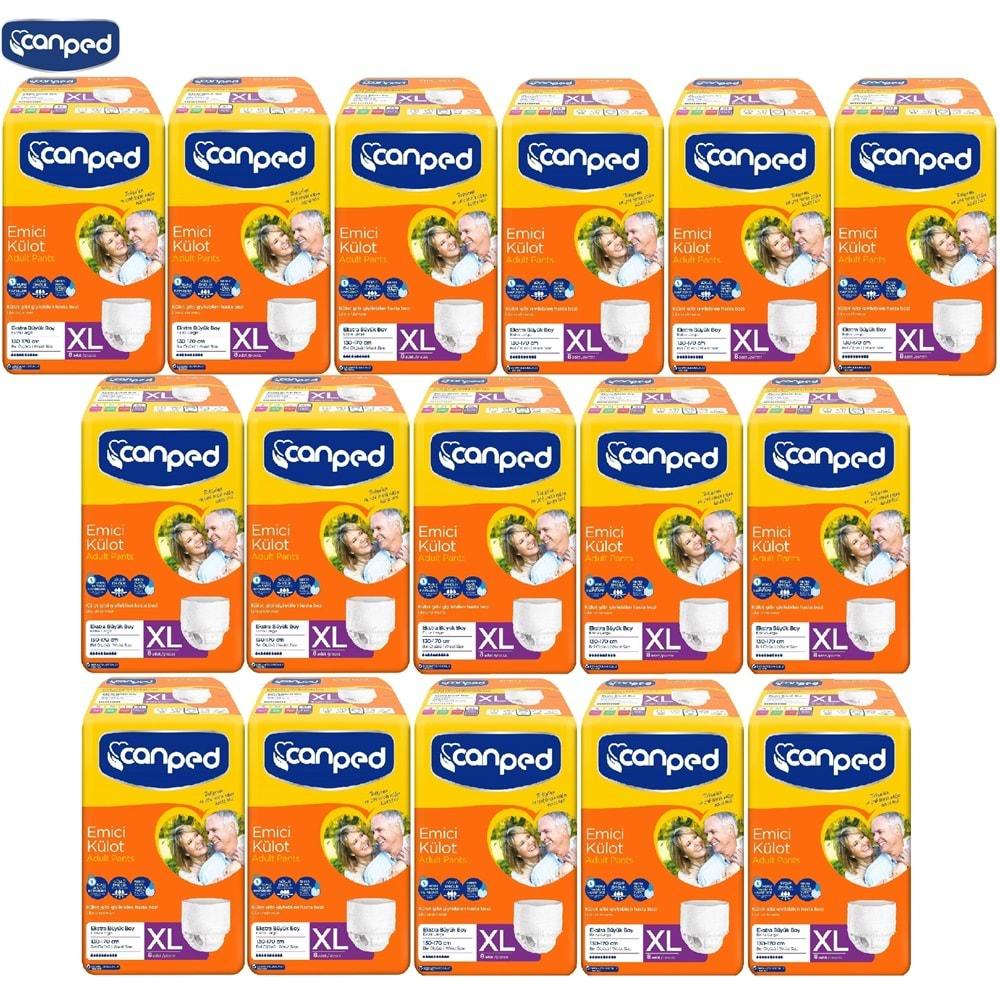 Canped Emici Külot Hasta Bezi Xl Extra Large 128 Adet (16Pk*8)