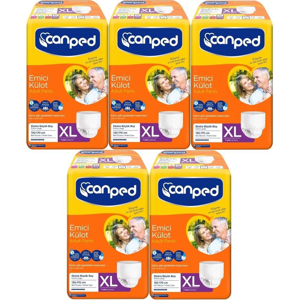 Canped Emici Külot Hasta Bezi XL-Extra Large Büyük Adet 35 (5PK*7)