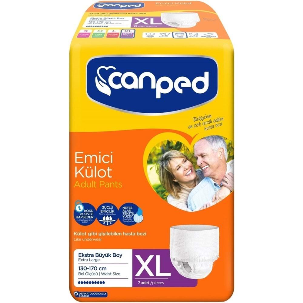 Canped Emici Külot Hasta Bezi XL-Extra Large Büyük Adet 112 (16PK*7)