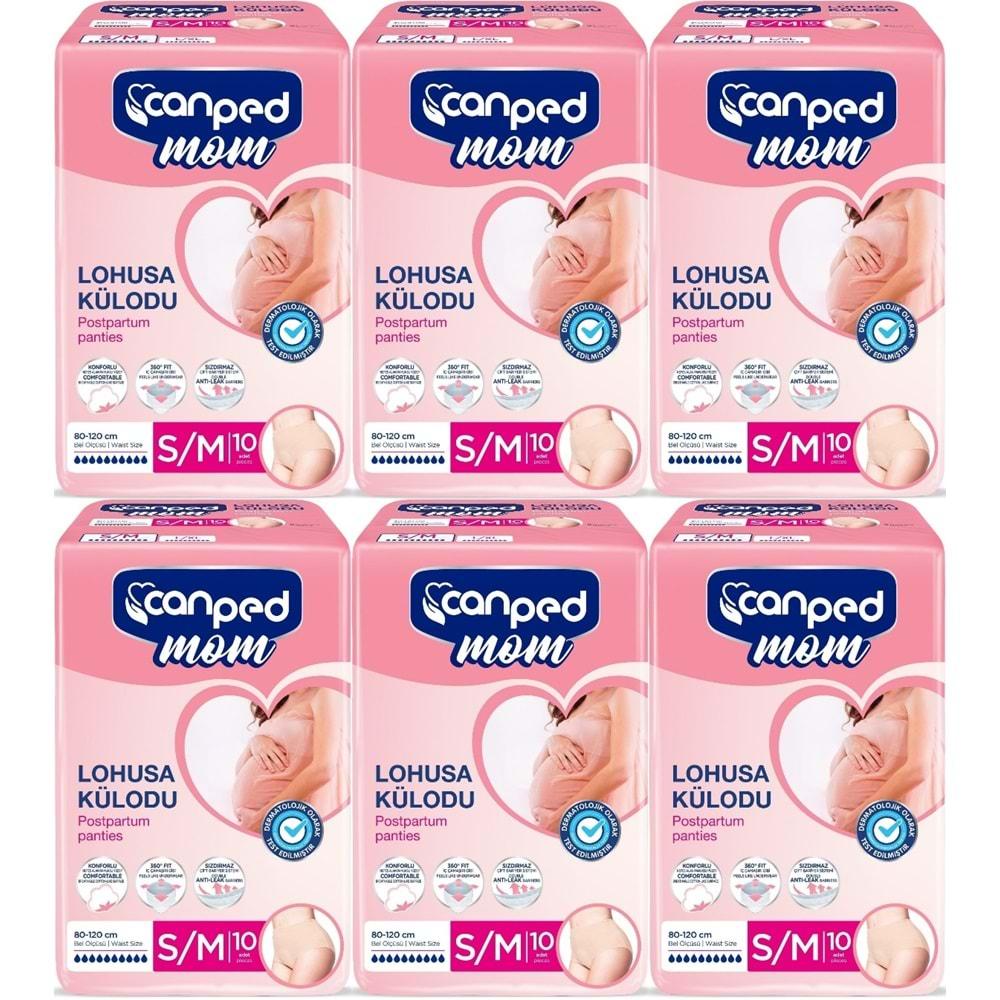 Canped Mom Lohusa Külodu - Külot Bez S - Small - Küçük / M - Medium - Orta 60 Adet (6PK*10)