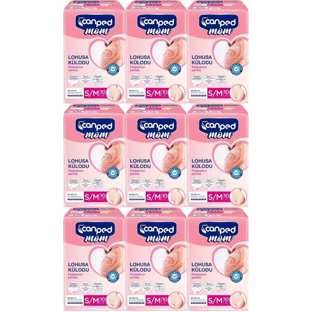Canped Mom Lohusa Külodu - Külot Bez S - Small - Küçük / M - Medium - Orta 90 Adet (9PK*10)