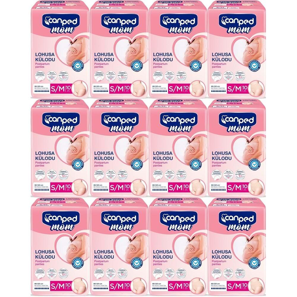 Canped Mom Lohusa Külodu - Külot Bez S - Small - Küçük / M - Medium - Orta 120 Adet (12PK*10)