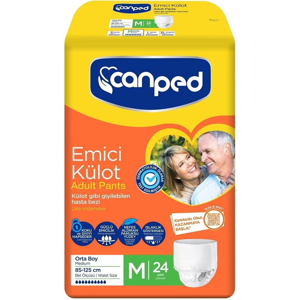 Canped Emici Külot Hasta Yetişkin Bezi M - Orta - Medium 48 Adet (2PK*24)